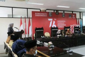 Rapat Paripurna DPRD Kabupaten Blitar terkait LKPJ Bupati Blitar 2021. (Memo X/fjr) - DPRD Kabupaten Blitar Gelar Paripurna LKPJ Bupati Tahun 2021
