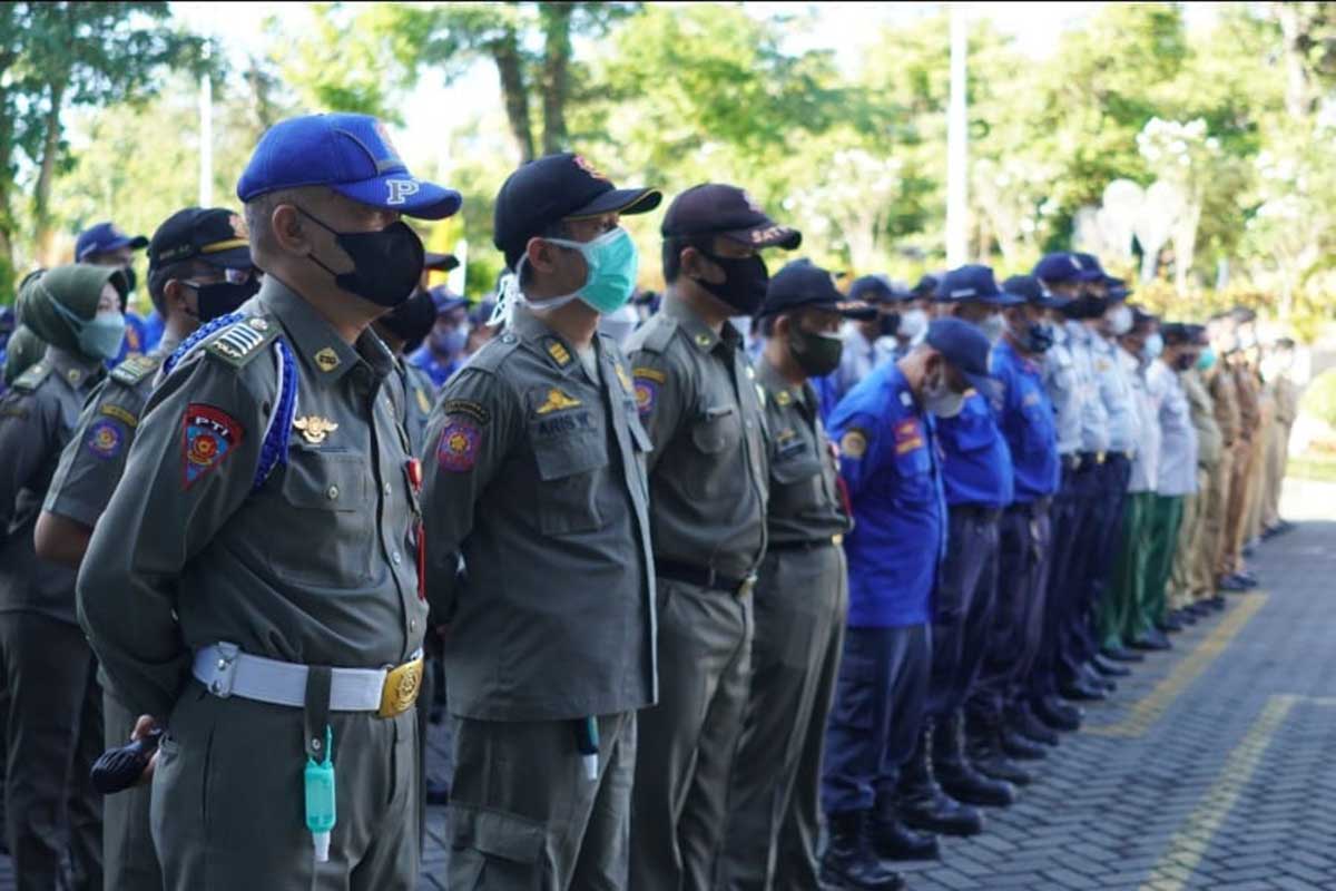 ASN Pemkot Batu, saat Apel pertama pasca cuti bersama. (ist) - Kebijakan WFH ASN Pasca Lebaran Masih Menunggu Keputusan Sekda Batu