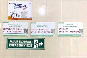 Aduan Terpadu berbasis braille yang ada di Puskesmas Janti. (ist) - Pengaduan Braille di Puskesmas Janti, Lajukan Langkah Kota Malang Ramah Disabilitas