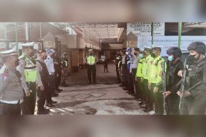 Apel pengamanan puncak arus balik Idulfitri 1443 H. (ist) - Petugas Gabungan Antisipasi Pengamanan Puncak Arus Balik Idulfitri 1443 H