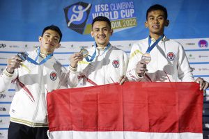 Atlet Indonesia di Piala Dunia Panjat Tebing 2022. (ist) - Indonesia Sapu Bersih Medali di Piala Dunia Panjat Tebing 2022