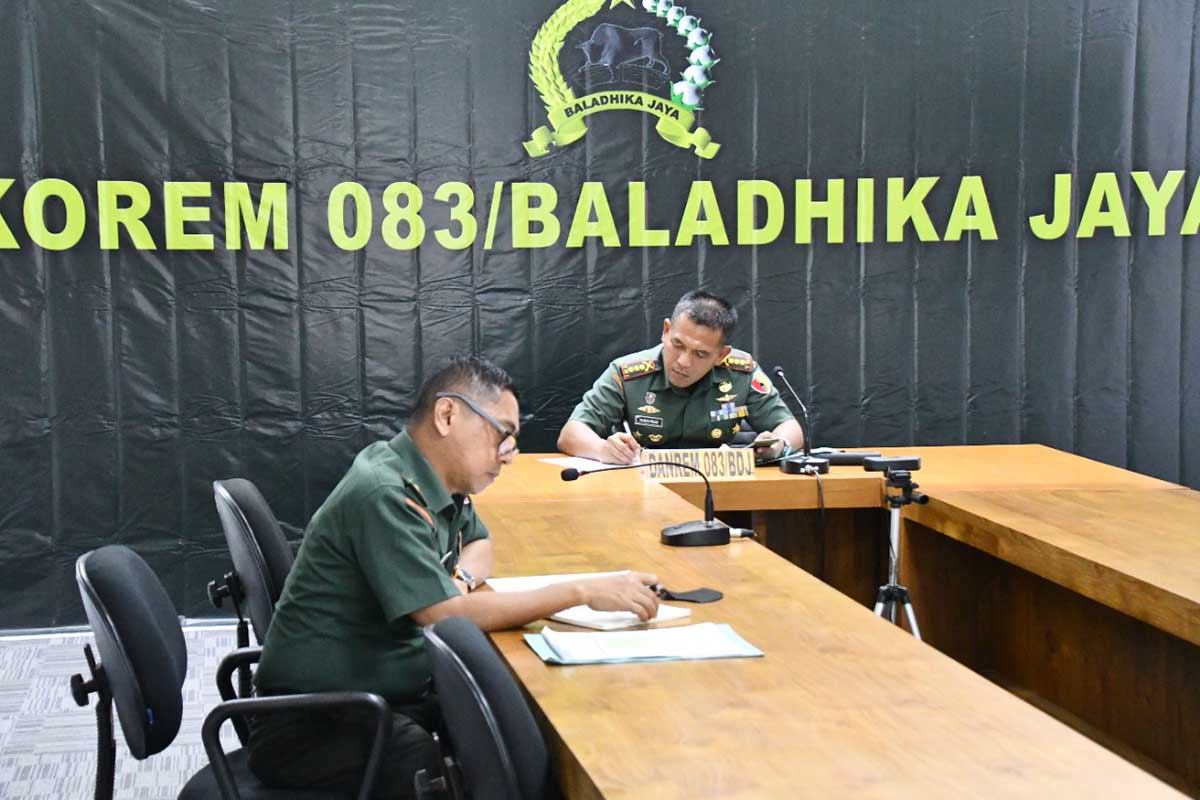 Danrem 083/Bdj Ikuti Arahan Menko Marves Atasi Kelangkaan Minyak Goreng