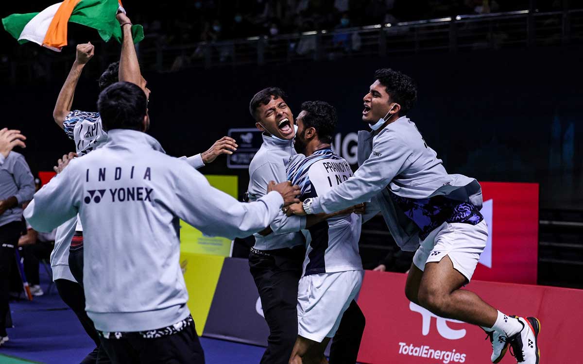 Final Thomas Cup 2022. (ist) - India Rebut Gelar Juara Bertahan Indonesia di Final Thomas Cup 2022
