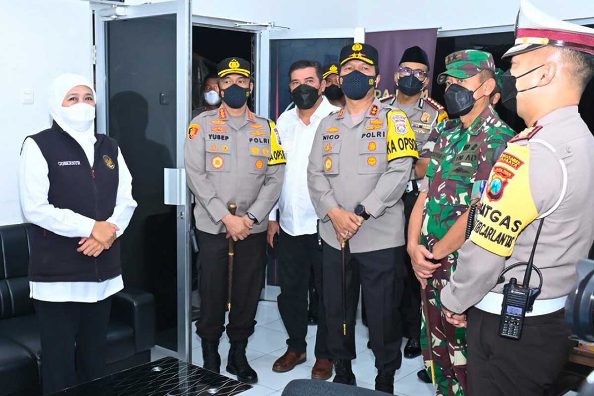Pangdam V/Brawijaya Bersama Forkopimda Jatim Cek Kesiapan Pos Pelayanan dan Pengamanan Saat Malam Idul Fitri 1443 H