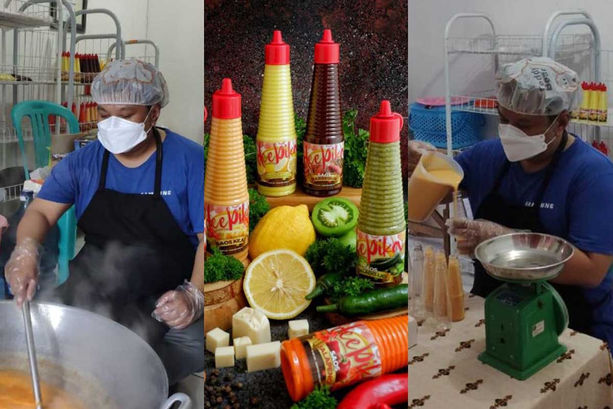 Pemilik Deepika Homemade, Handrian Thomas, saat memproduksi saus di rumahnya. (ist) - Intip Rahasia Bisnis Saus Deepika Homemade, Tips Bangkit dari Pandemi