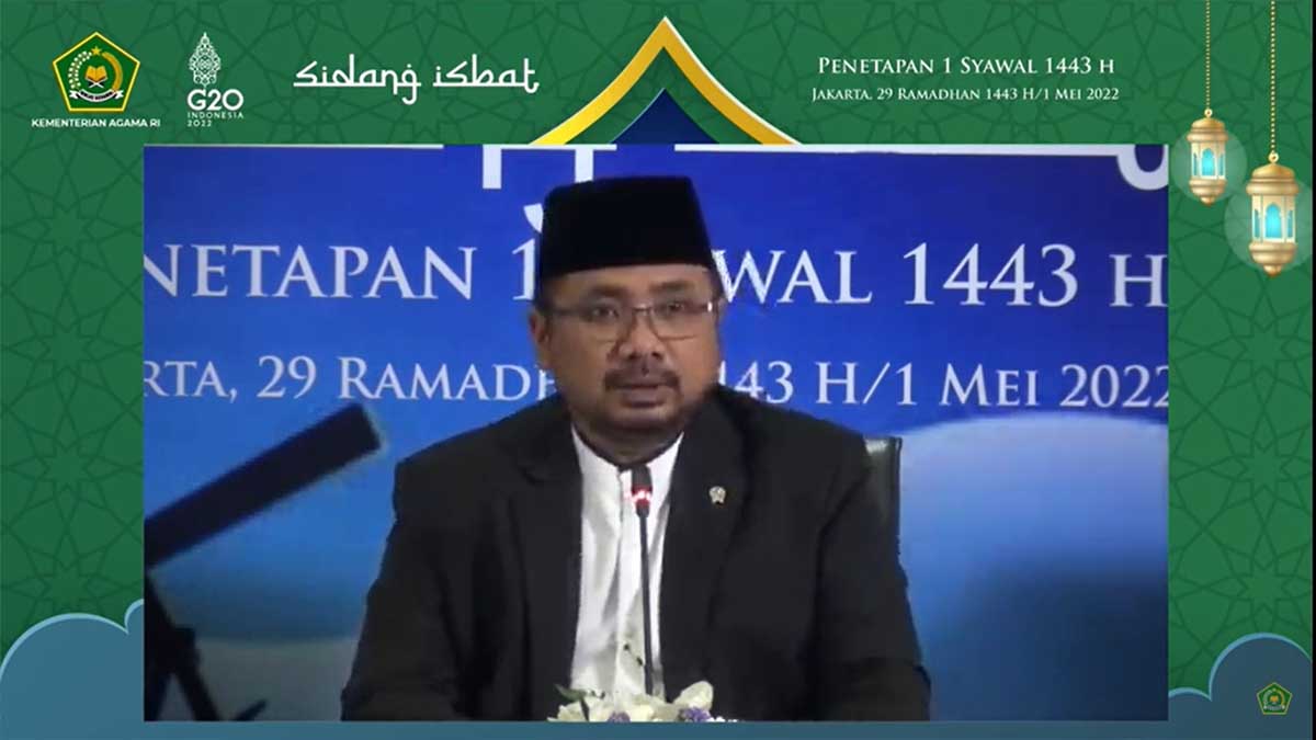 Telekonferensi sidang isbat 1 Syawal 1443 H. (ist) - Hasil Sidang Isbat: Lebaran Serentak Pada 2 Mei 2022