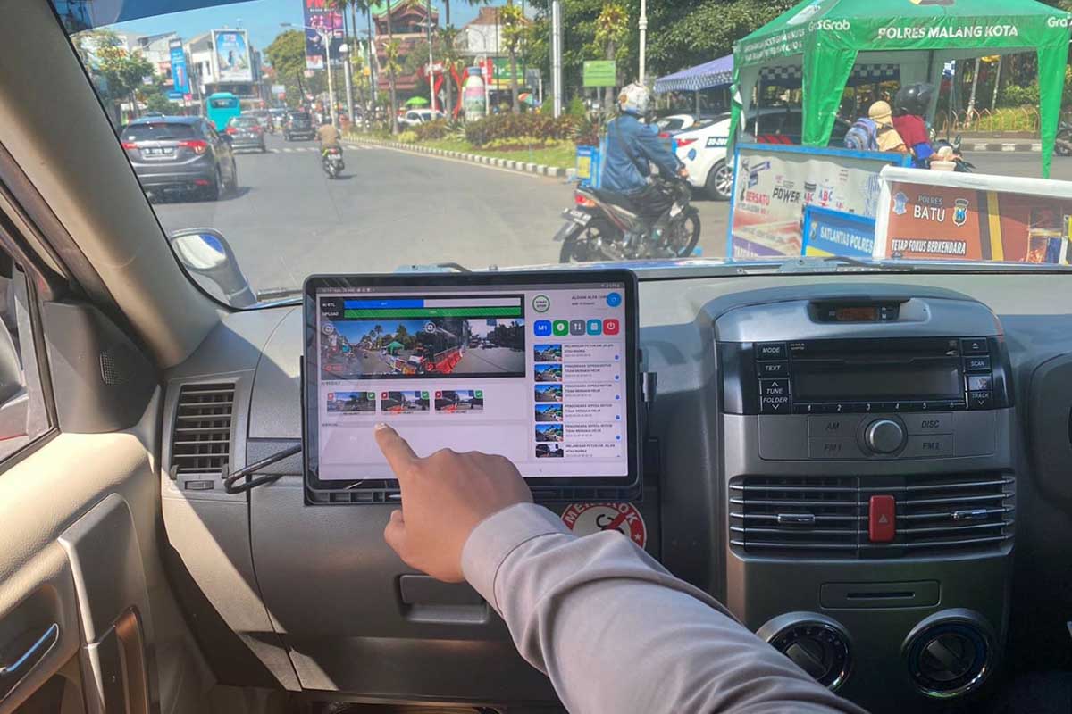 Teknologi INCAR yang terpasang di Mobil patroli Satlantas Polres Batu. (ist) - Patroli INCAR Satlantas Polres Batu, Solusi Penegakan Pelanggaran Lalu Lintas