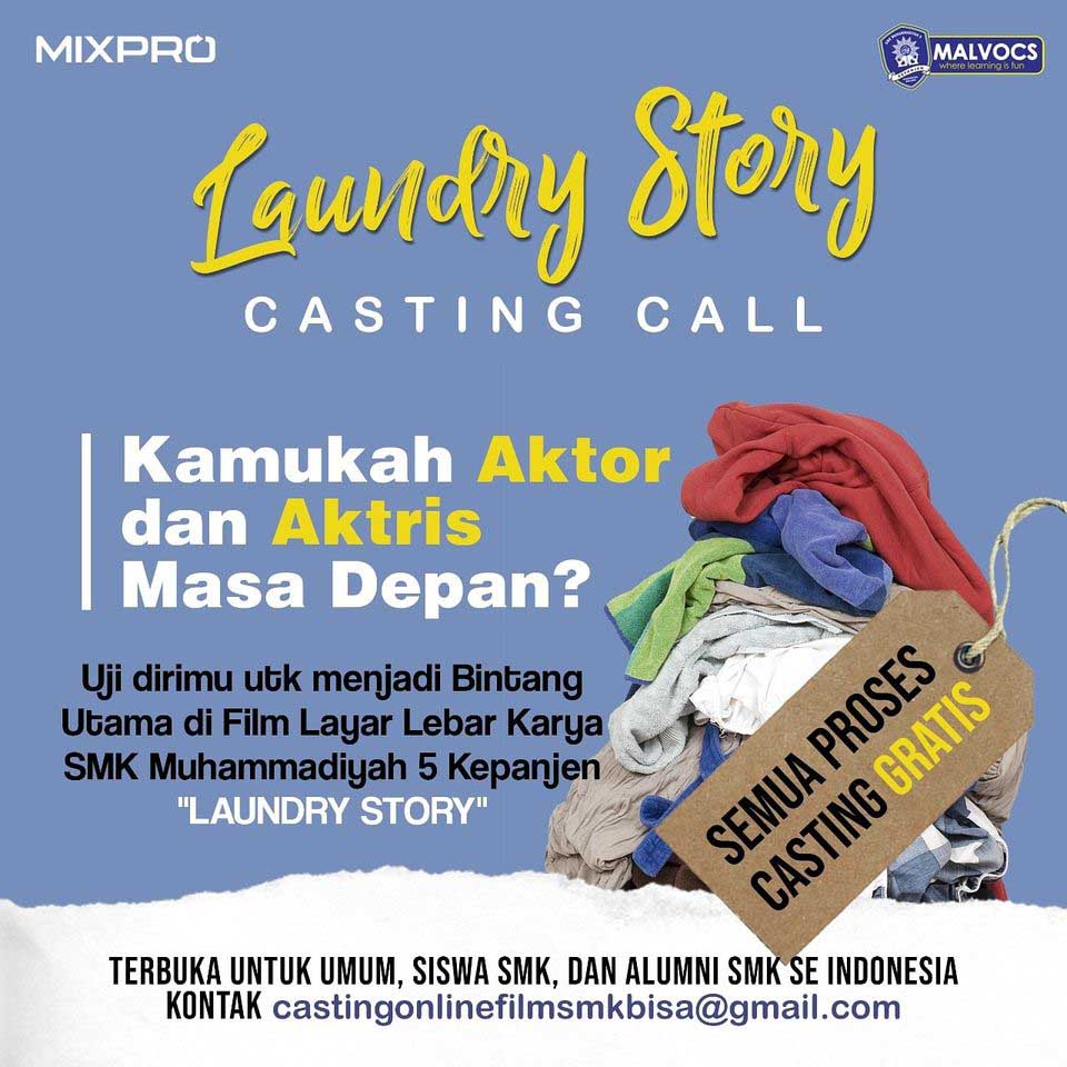 Casting film Laundry Story. (ist) - Laundry Story Jadi Film Kedua Karya SMK Muhammadiyah 5 Kepanjen