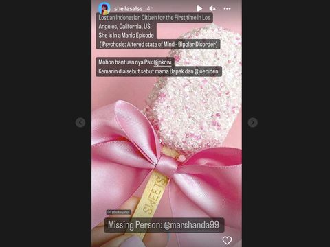  Unggahan Sheila Salsabila. (ist) 