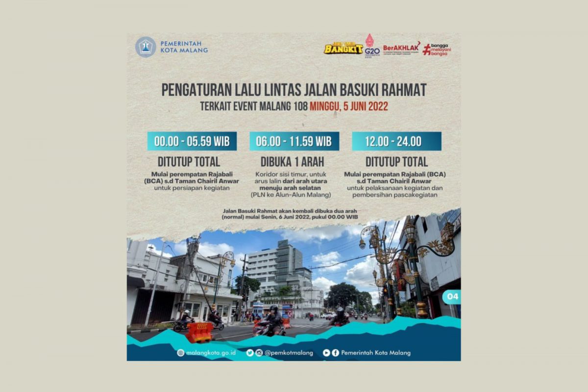 Jadwal pengaturan Rise and Shine Kayutangan Heritage.
