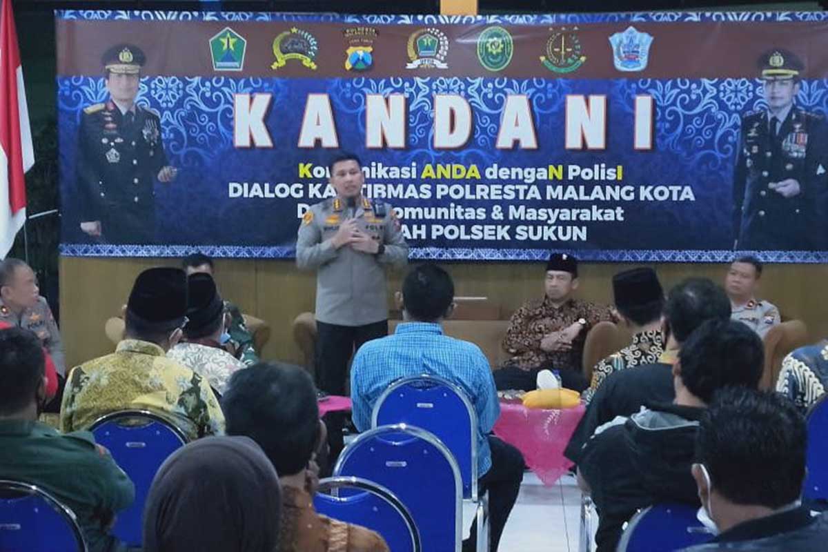 Kapolresta Malang, Budi Hermanto, saat memberikan arahan dalam kegiatan KANDANI. (ist) - Melalui KANDANI, Polresta Malang dan Forkopimda Serap Aspirasi Masyarakat