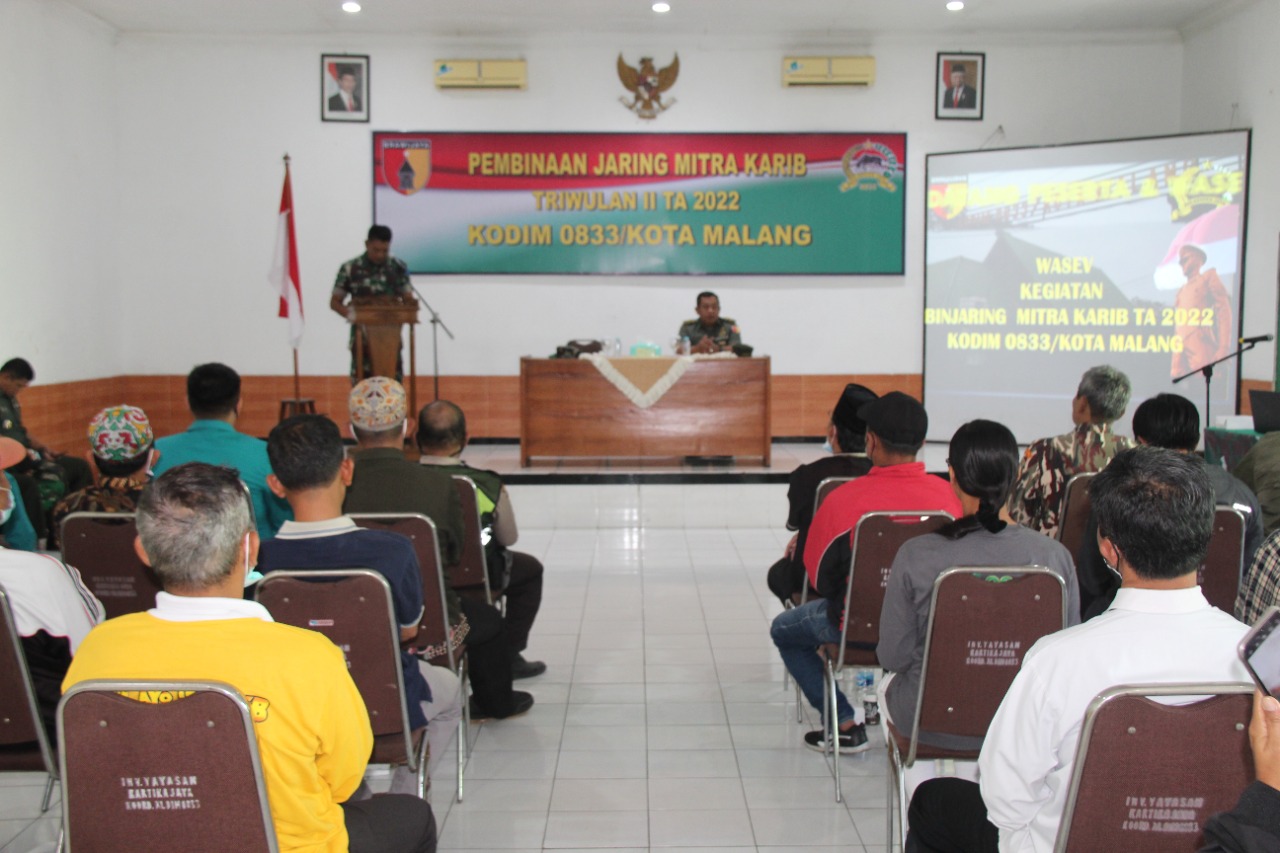 Kasdim 0833/Kota Malang, Mayor Arm Chairul Effendy membuka Bina Mitra Karib. (ist) - Jaga Kondusif, Kodim 0833 Bina Mitra Karib