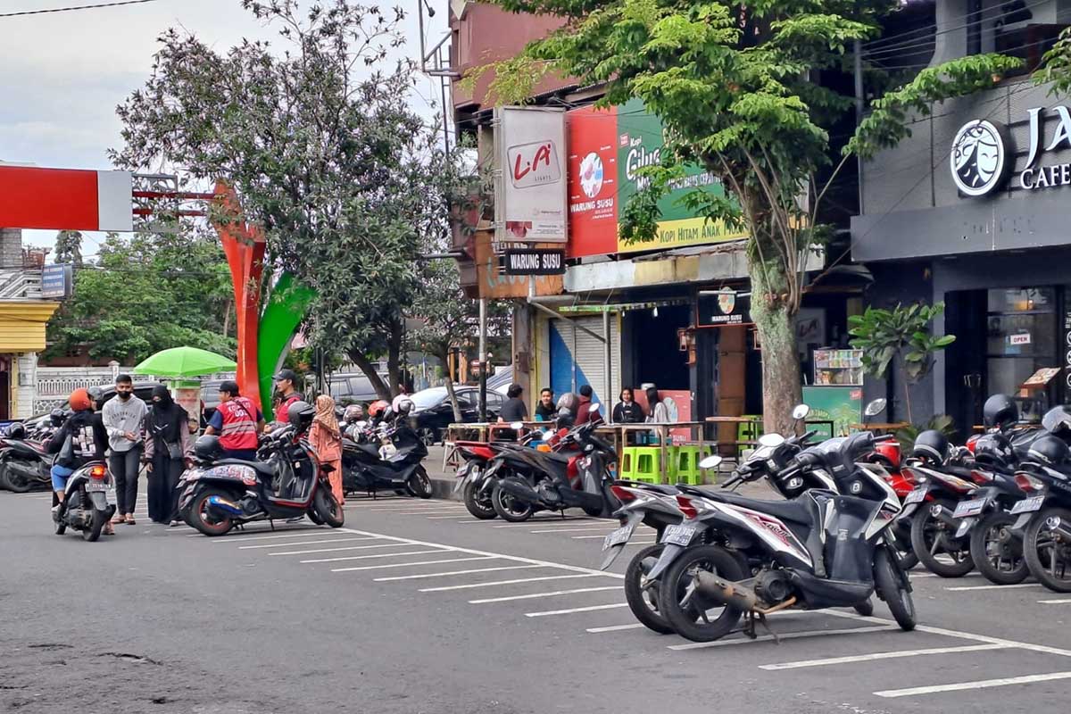 Salah satu area parkir di seputaran Alun-alun Batu. (ist) - Dishub Kerjasamakan Pengelolaan Parkir Batu ke Pihak Ketiga