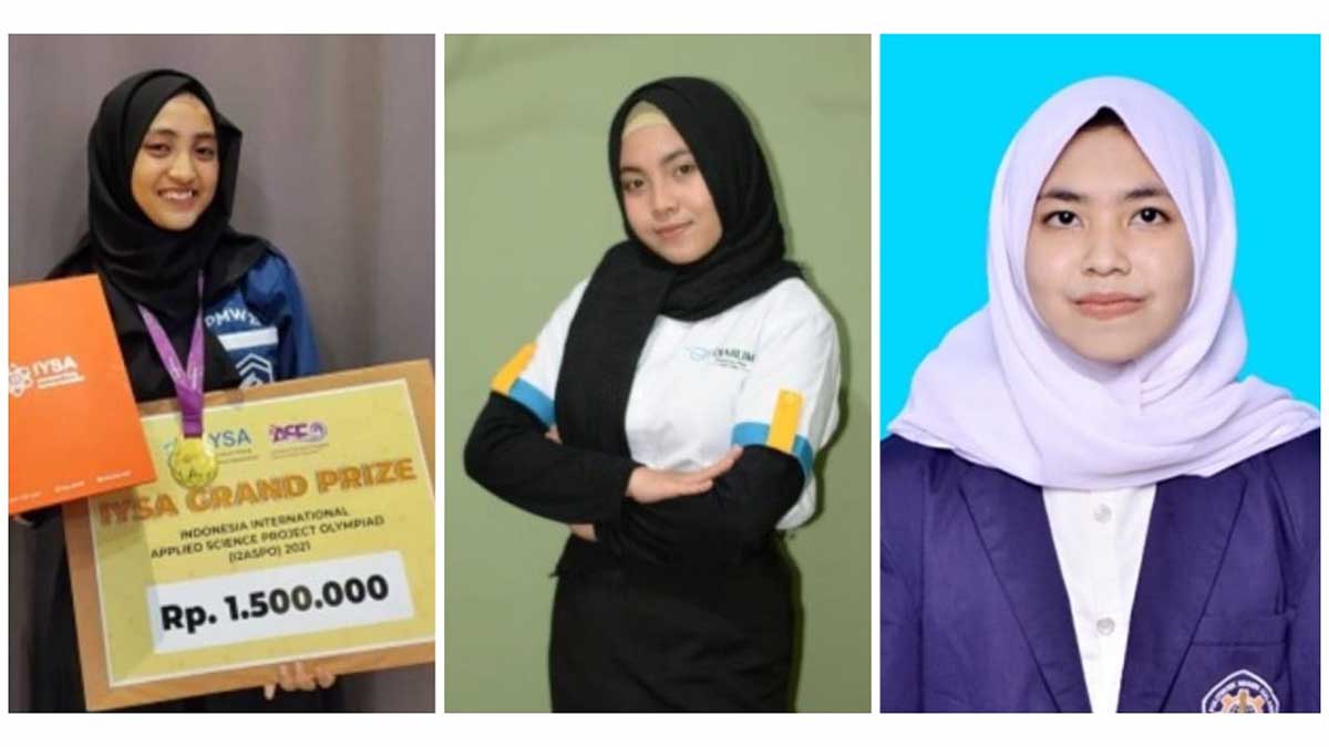 Salma, Zahro dan Nadya terpilih jadi Mahasiswa Berprestasi Polinema 2022. (ist) - Tiga Cewek Cantik Ini Terpilih Jadi Mahasiswa Berprestasi Polinema 2022
