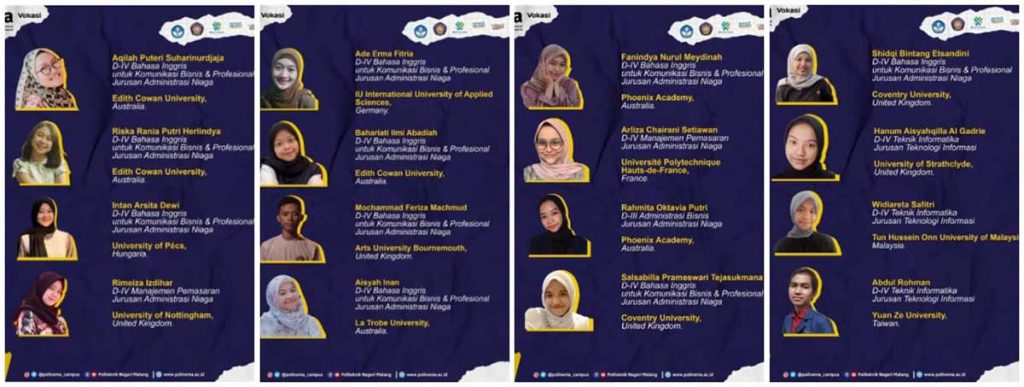 Sebagian lagi mahasiswa yang lolos IISMAVO. (ist) - 28 Mahasiswa Polinema Lolos Program IISMAVO, Kuliah di Luar Negeri