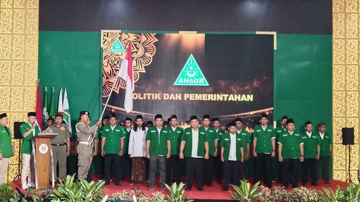 Suasana pelantikan Pengurus Cabang (PC) Gerakan Pemuda Ansor Kabupaten Tulungagung. (MemoX/jaz) - Pelantikan Ansor Tulungagung, Bupati Maryoto Pesan Selaraskan Agama dan Bangsa