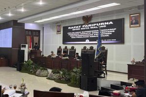 Wakil Ketua Badan Pembentuk Peraturan Daerah (Bampeperda) DPRD Kota Malang, Harvad Kurniawan Ramadhan, saat menyampaikan kedua Ranperda inisiatif. (bim) - DPRD Munculkan Dua Ranperda Inisiatif Tentang Pesantren dan Budaya Daerah