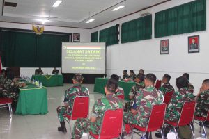 Bimtek penyusunan anggaran dan kelengkapan Wabku Bidang Latihan. (ist) - Korem 083/Bdj Gelar Bimtek Penyusunan Anggaran dan Kelengkapan Wabku Bidang Latihan