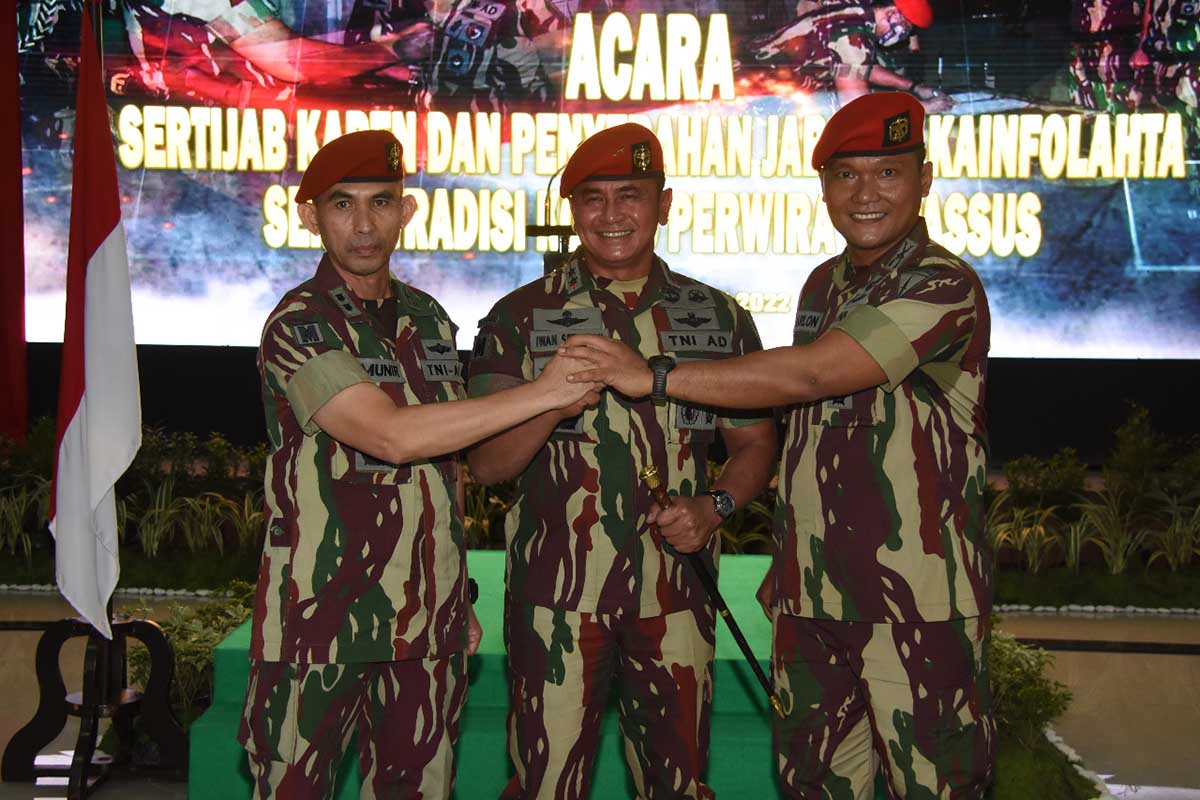 Danjen Kopassus Pimpin Sertijab, Letkol Inf Marlon Resmi Jabat Kapen Kopassus