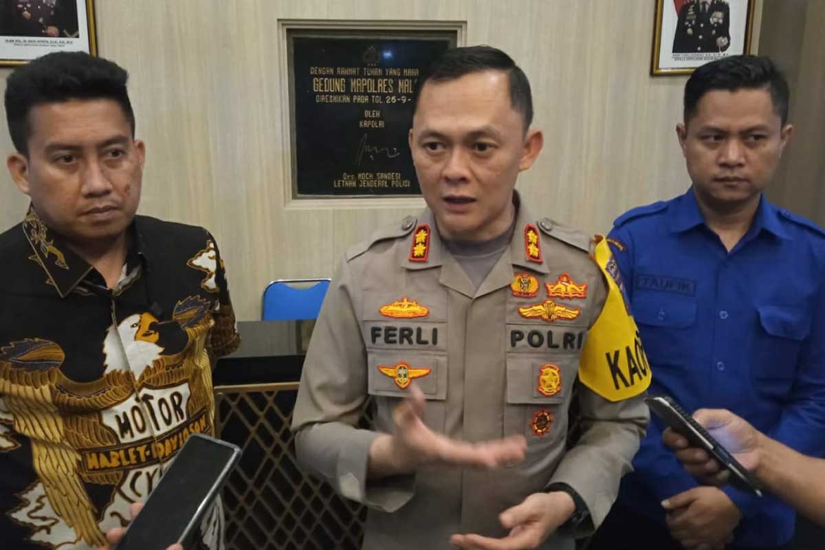 Kapolres Malang, saat diwawancara media. (Ist) - Saksi Kunci Terbunuhnya Nenek di Karangploso Meninggal Dunia