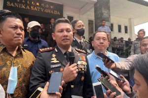 Kapolresta Malang Kota, Kombes Pol Budi Hermanto, saat menjawab pertanyaan awak media. (bim) - HUT ke-76 Bhayangkara, Polresta Malang Kota Apresiasi Dukungan 'Presisi' Semua Pihak