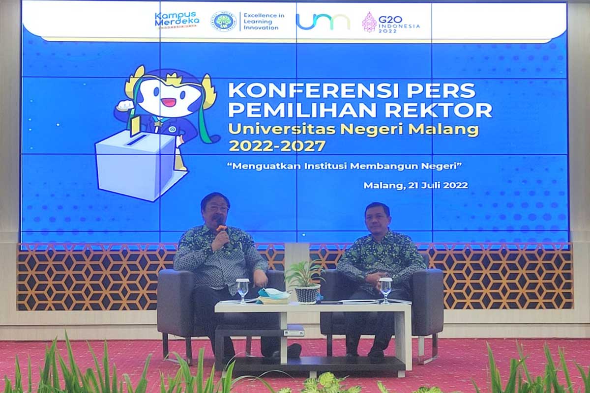 Konferensi Pers Pemilihan Rektor UM. (rhd) - Universitas Negeri Malang Buka Pendaftaran Calon Rektor, Begini Persyaratannya