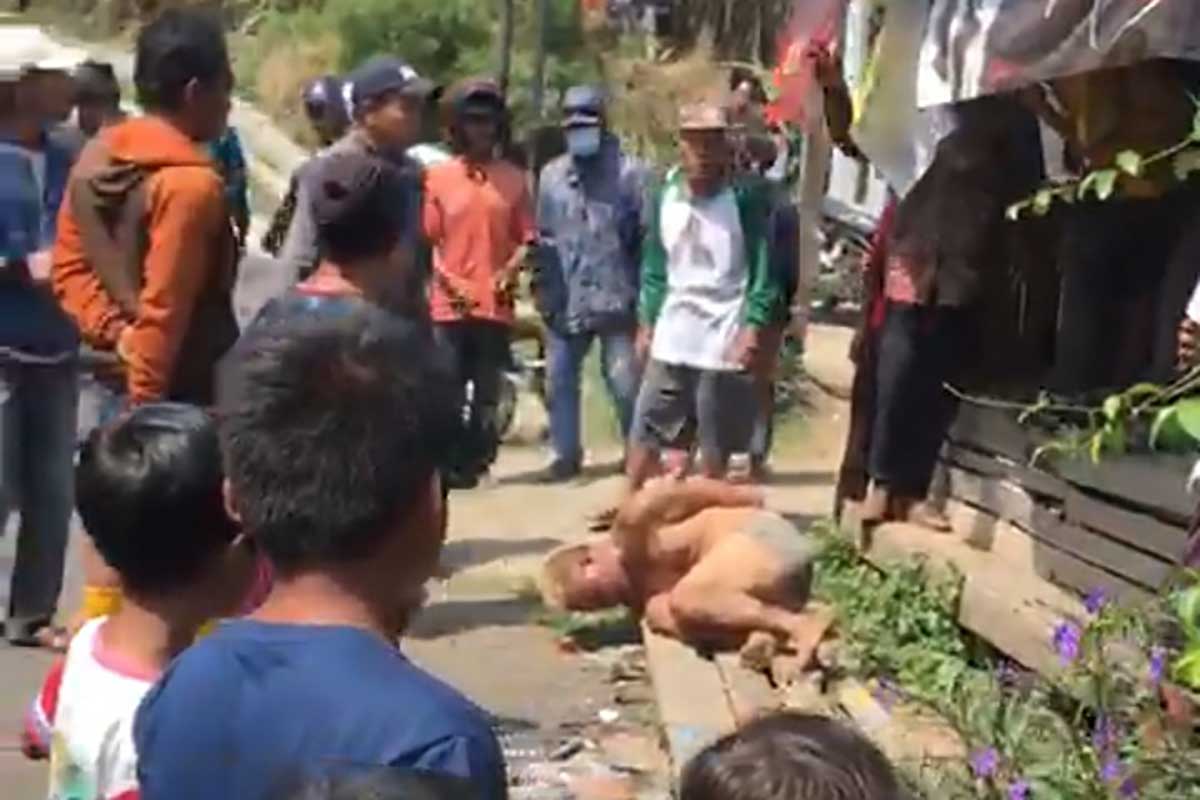 Maling Motor di Jabung Babak Belur Dihajar Warga