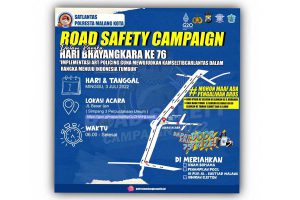 Pamflet kegiatan Road Safety Campaign, yang akan diselenggarakan oleh Polresta Malang Kota. (ist) - Edukasi Keselamatan Berkendara, Polresta Malang Kota Gelar Road Safety Campaign