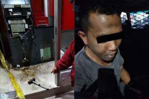 Pembobolan ATM Bank Jatim Cabang Kepanjen. (ist) - Alasan Kartu Tertelan, RH Bobol Mesin ATM Bank Jatim