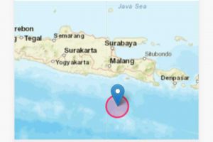 Titik gempa. (ist) - Gempa 5,4 Magnitudo dan 22 Gempa Susulan Guncang Lumajang dan Malang