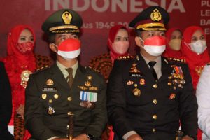 Dandim 0833/Kota Malang Letkol Kav Heru Wibowo Sofa SH MHan, bersama Kapolresta Malang Kota, Kombes Pol Budi Hermanto. (ist) - Begini Pesan Dandim 0833 Dalam Peringatan HUT ke-77 Kemerdekaan RI