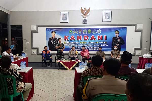 Dandim menyampaikan pentingnya keterlibatan semua elemen. (ist) - Dandim 0833 Hadiri Kandani Polresta Malang Kota