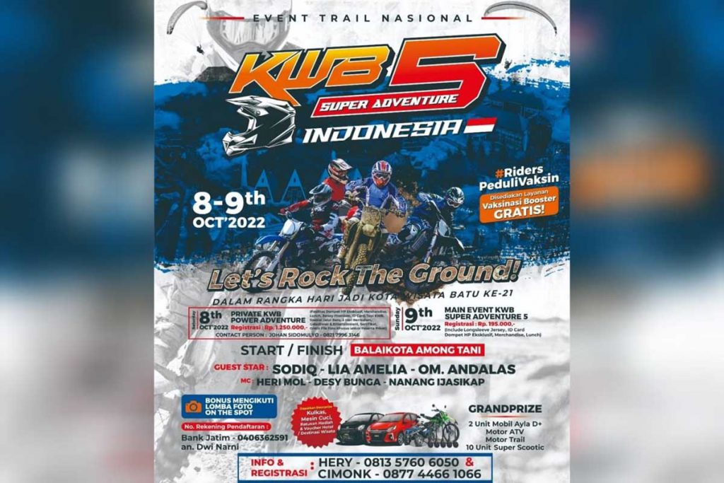 Flyer KWB Super Adventure 5. (ist) - Tutup Expo Pariwisata, Disparta Batu Launching KWB Super Adventure 5