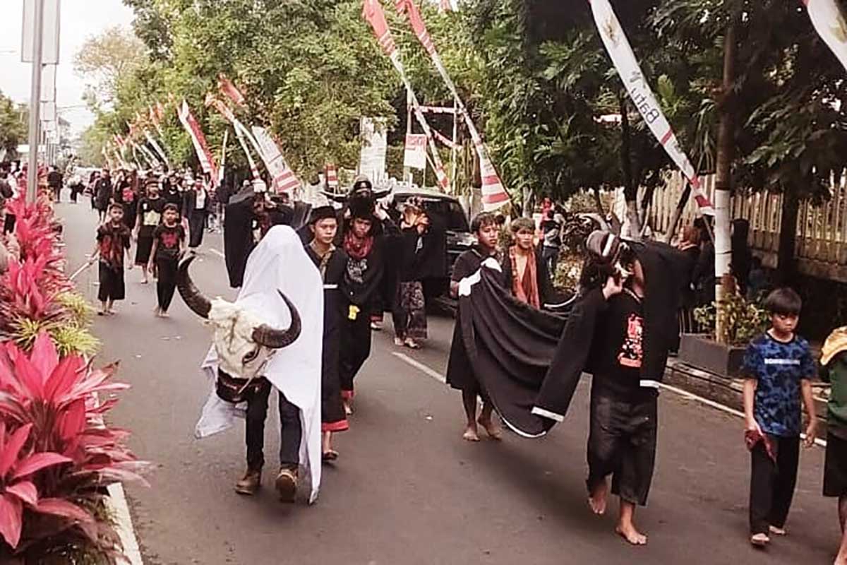 Kegiatan 1000 Banteng di sepanjang jalan Panglima Sudirman Batu. (ist) - 50 Polisi Lantas Kawal Kegiatan 1000 Banteng Kota Batu