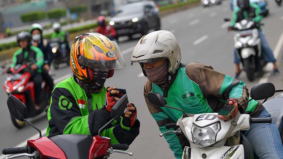 Ojek online. (ist) - Batal! Kemenhub Tak Jadi Naikkan Tarif Ojek Online Hari Ini