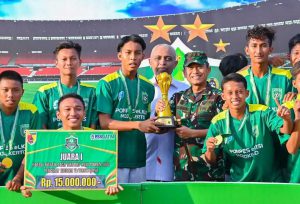 pangdam v brawijaya hadiri pertandingan final liga santri piala kasad