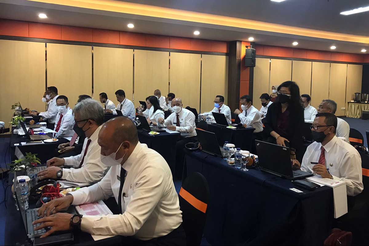 Para ASN atau peserta Seleksi Terbuka JPT Pratama di lingkungan Pemerintah Kota Malang. (bim) - Seleksi Terbuka JPT Pratama Pemkot Malang Masuki Tahap Asesmen