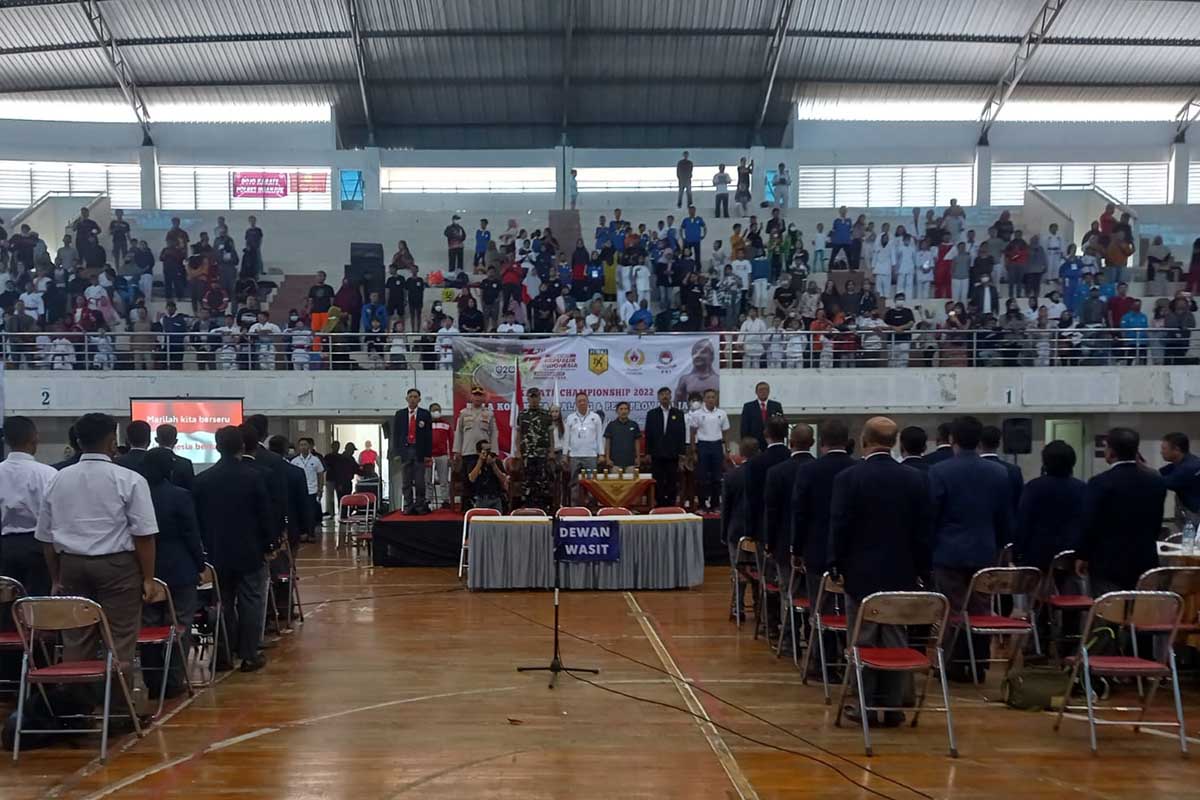 Pembukaan Karate Championship di GOR Ken Arok. (ist) - Jaring Atlet Berprestasi, Karate Championship Digelar di GOR Ken Arok