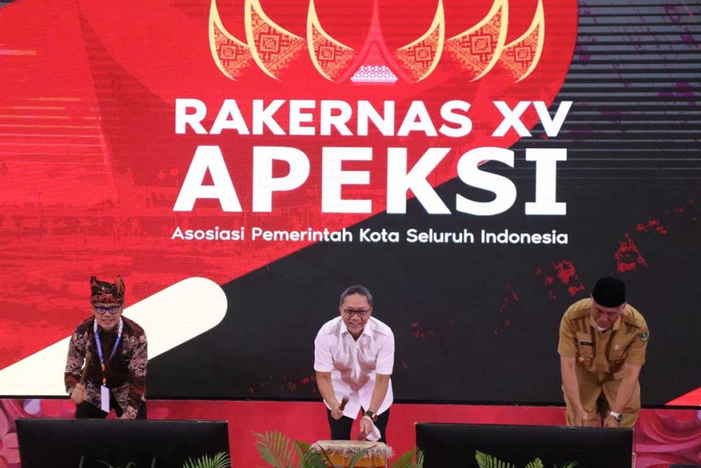 Pembukaan Rakernas APEKSI XV. (ist) - Rakernas APEKSI XV, Sutiaji: Pentingnya Kolaborasi, Inovasi dan Isu Strategis Perkotaan