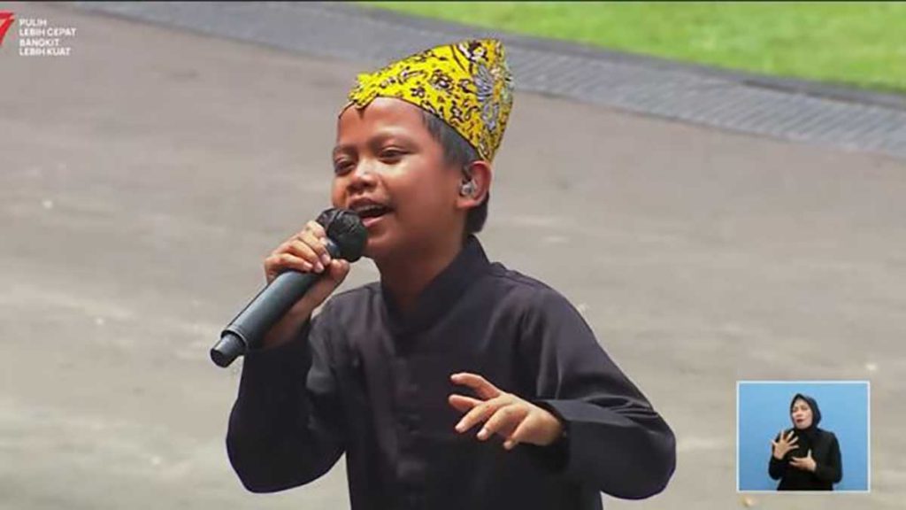 Penyanyi cilik Farel Prayoga di Istana Merdeka. (ist) - Sosok Penyanyi Cilik Farel Prayoga yang Tampil Upacara HUT ke-77 RI