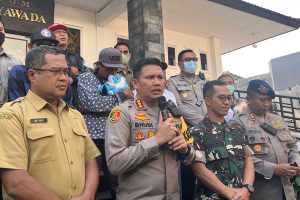Polresta Malang Kota, Kombes Pol Budi Hermanto, saat menjawab pertanyaan awak media. (bim) - Bentrokan PSHT dengan Warga, Enam Saksi Diperiksa Polresta Malang Kota