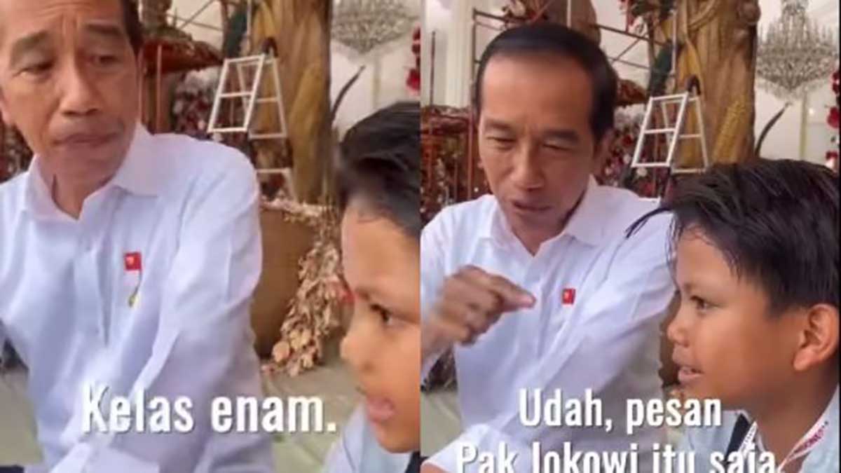 Presiden Jokowi dan penyanyi Farel Prayoga. (ist) - Pesan Presiden Jokowi Untuk Penyanyi Cilik Farel Prayoga