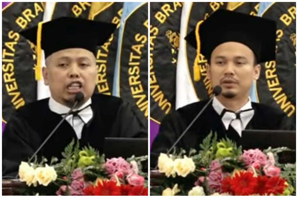Prof DrEng Agus Naba SSi MT dan Prof DrSc Asep Awaludin Prihanto SPi MP. (ist) - UB Kukuhkan Prof Agus Naba dan Prof Asep Awaludin Prihanto