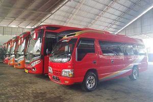 Bus Wisata di salah satu garasinya. (ist) - Sesuaikan Harga Solar, Tarif Sewa Bus Pariwisata Naik Sedikit
