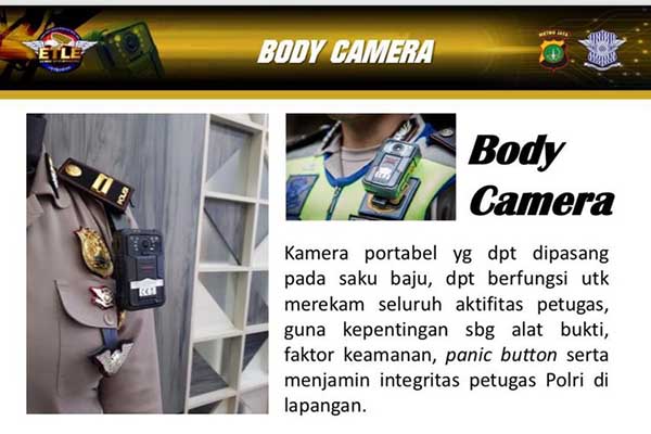 Kamera di seragam polisi. (ist) - Seragam Baru Polisi Akan Pakai Body Camera