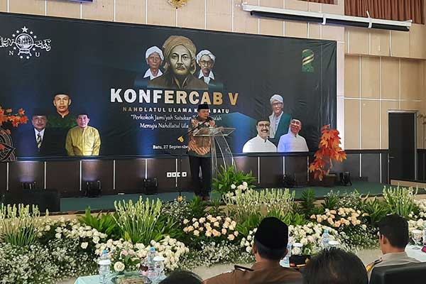 Ketua PCNU Batu, Ahmad Budiono. (dik) - Konfercab V Nahdhatul Ulama Kota Batu, Pilih Pengurus Baru PCNU