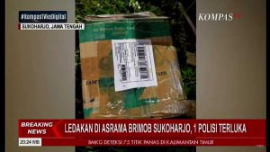 Ledakan di Asrama Brimob Surakarta. (Kompas TV) - Ledakan dari Sebuah Paket Terjadi di Asrama Brimob Sukoharjo, 1 Polisi Jadi Korban