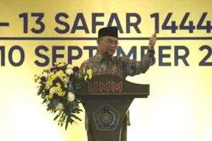 Menko PMK, RI Prof Dr Muhadjir Effendy, MAP menyampaikan, peran penting SDM Unggul. (rhd) - Jelang Muktamar, Muhadjir Effendy: Indonesia Belajar Banyak Hal dari Muhammadiyah