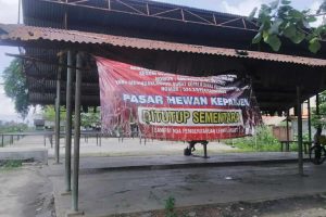 pasar hewan di wilayah kecamatan kepanjen yang masih tutup karena wabah pmk
