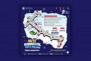 tangkapan layar rute karnaval kota malang yang akan digelar minggu ini